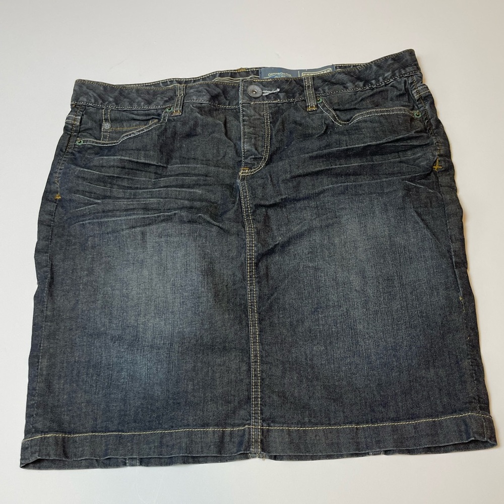 Converse One Star Denim Skirt Womens 12 Blue Jean Medium Wash Slit Five Pocket